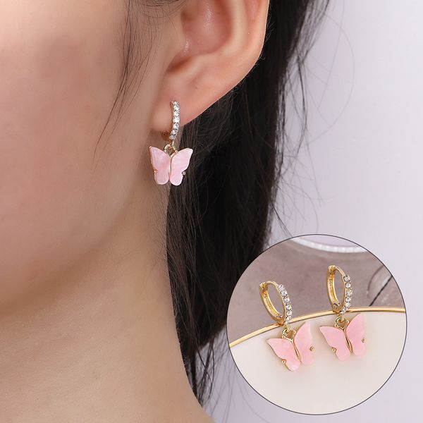fashion color acrylic butterfly earrings with drill small fresh acetate plate earrings, Silver
fashion color acrylic butterfly earrings with drill small fresh acetate plate earrings, Silver