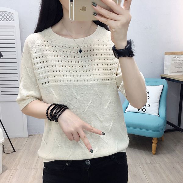 women's sweaters oco out summer mesh short sleeves pull jumpers the-neck cool korea sweaters female white q6h2, White;black
women's sweaters oco out summer mesh short sleeves pull jumpers the-neck cool korea sweaters female white q6h2, White;black