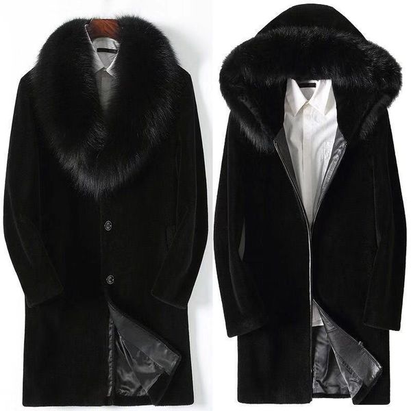 women's wool & blends new fur coat men's 2020 autumn winter medium long warm loose cotton imitation fox hair mink plush, Black
women's wool & blends new fur coat men's 2020 autumn winter medium long warm loose cotton imitation fox hair mink plush, Black