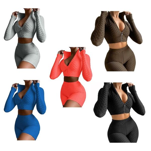 women's tracksuits womens 2 pieces seamless yoga outfits long sleeve zip up crop and high waist compression shorts solid color pineappl, Gray
women's tracksuits womens 2 pieces seamless yoga outfits long sleeve zip up crop and high waist compression shorts solid color pineappl, Gray