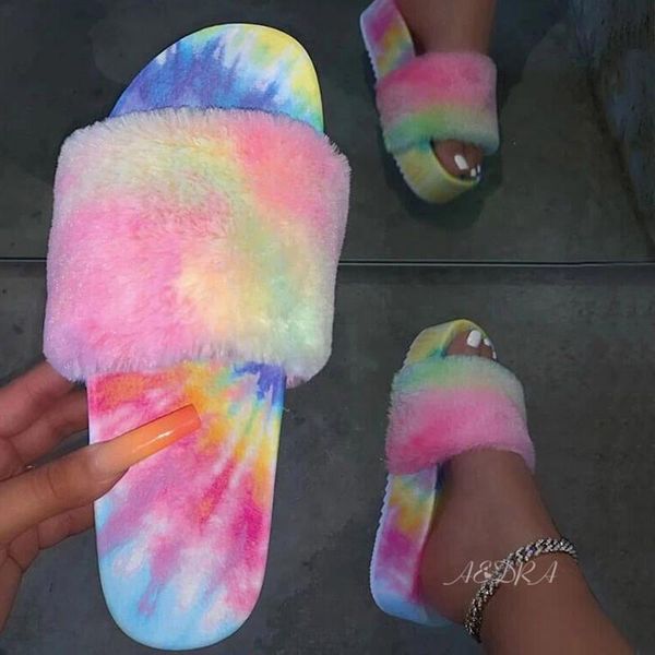 slippers fashion fluffy fur platform slides shoes female outside thick sole summer women open round toe women's, Black
slippers fashion fluffy fur platform slides shoes female outside thick sole summer women open round toe women's, Black