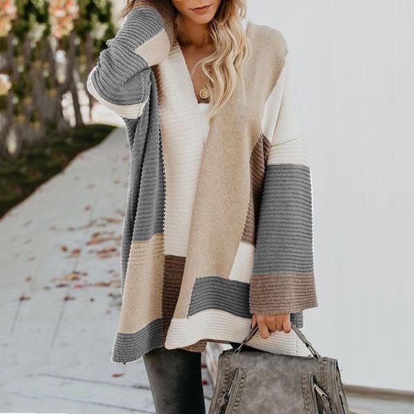 women's knits & tees 2021 summer sweater cardigan large size loose geometric color matching cardigans drop, White
women's knits & tees 2021 summer sweater cardigan large size loose geometric color matching cardigans drop, White
