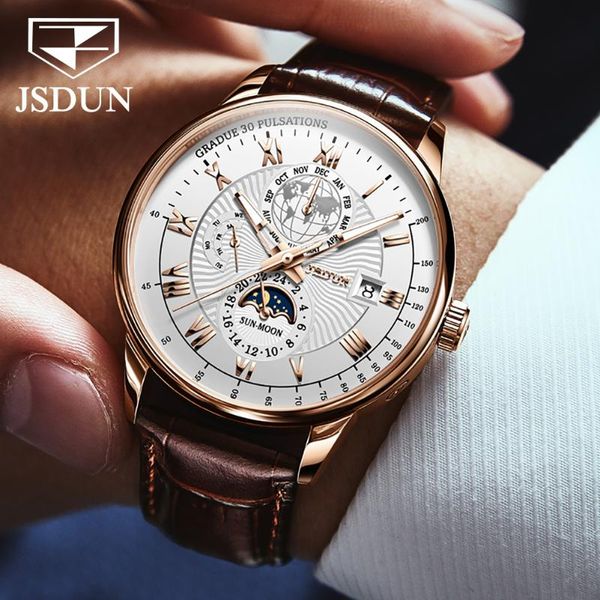 wristwatches jsdun men watch automatic mechanical multifunctional dial waterproof business fashion, Slivery;brown
wristwatches jsdun men watch automatic mechanical multifunctional dial waterproof business fashion, Slivery;brown