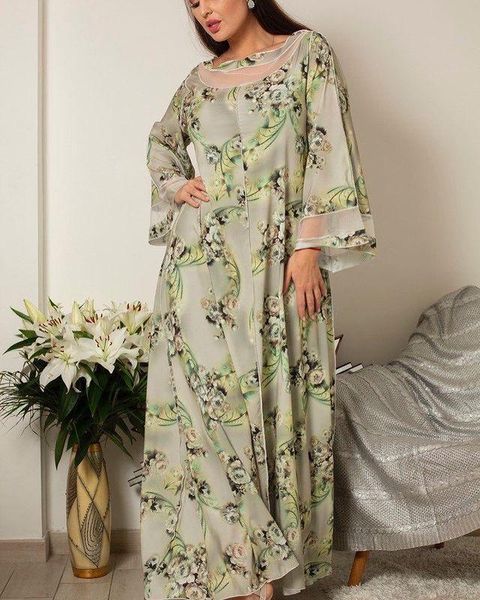 ethnic clothing 2021 est long sleeves florals printing women dress fashion middle east mesh patchwork dubai muslim abaya real image, Red
ethnic clothing 2021 est long sleeves florals printing women dress fashion middle east mesh patchwork dubai muslim abaya real image, Red