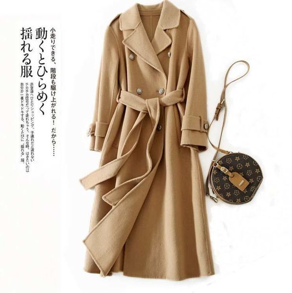 women's wool & blends 2021 autumn winter tweed coat women's double-sided long temperament double row british loose, Black
women's wool & blends 2021 autumn winter tweed coat women's double-sided long temperament double row british loose, Black