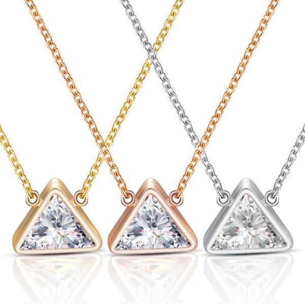 pendant necklaces 2021 simple geometric triangle stainless steel necklace crystal from swarovskis 3 colors fit women and female, Silver
pendant necklaces 2021 simple geometric triangle stainless steel necklace crystal from swarovskis 3 colors fit women and female, Silver