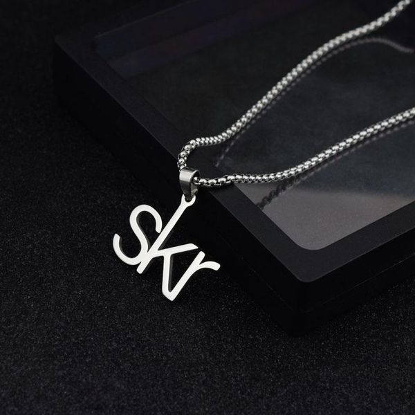 pendant necklaces fashion wild stainless steel english long necklace, Silver
pendant necklaces fashion wild stainless steel english long necklace, Silver