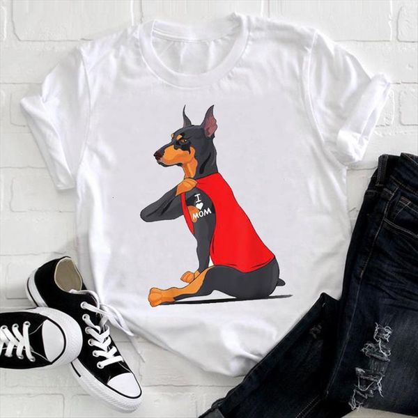 short sleeve dog mom women t shirt clothing funny cartoon animal 90s printing clothes ladies graphic print tee female, White
short sleeve dog mom women t shirt clothing funny cartoon animal 90s printing clothes ladies graphic print tee female, White