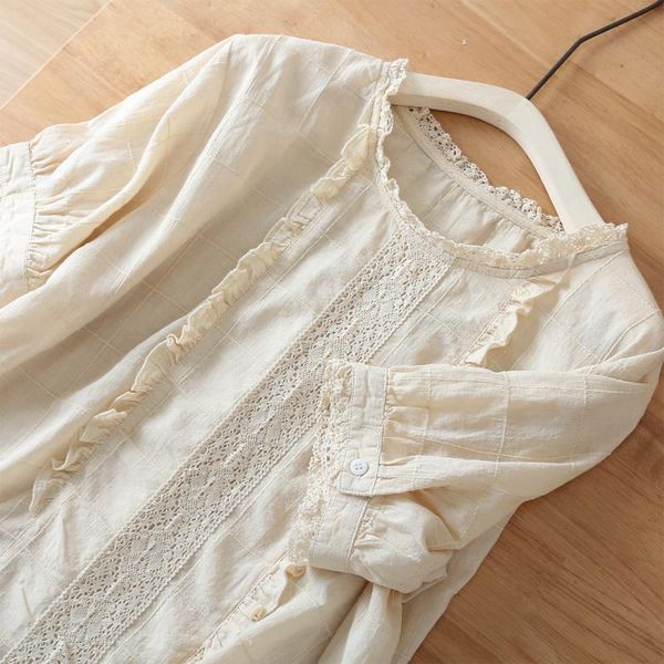 women's blouses & shirts lamtrip unique ruffled collar lace stitch embroidery short sleeve cotton shirt lolita japanese girl quality 20, White
women's blouses & shirts lamtrip unique ruffled collar lace stitch embroidery short sleeve cotton shirt lolita japanese girl quality 20, White