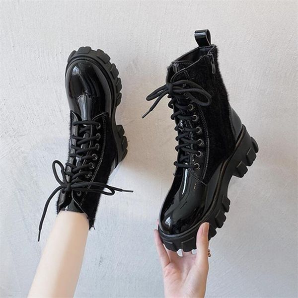 boots womens ankle winter warm 5cm heel round toe zip and lace up black platform fashion shoes for woman 35-40
boots womens ankle winter warm 5cm heel round toe zip and lace up black platform fashion shoes for woman 35-40