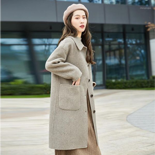 women's wool & blends 2021 thousand bird check double-sided coat long hepburn small, Black
women's wool & blends 2021 thousand bird check double-sided coat long hepburn small, Black