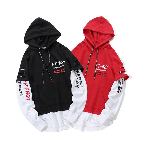 men's clothes hip hop street fake two-piece loose casual hoodies personality letter print hooded pullover sweatshirt 100% cotton & swea, Black
men's clothes hip hop street fake two-piece loose casual hoodies personality letter print hooded pullover sweatshirt 100% cotton & swea, Black