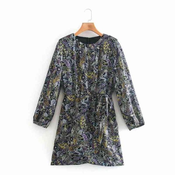 women vintage paisley printing bow decoration mini dress female o neck long sleeve clothes casual lady loose vestido d6881 210430, Black;gray
women vintage paisley printing bow decoration mini dress female o neck long sleeve clothes casual lady loose vestido d6881 210430, Black;gray