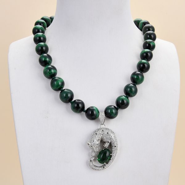 guaiguai jewelry round green tigers eye necklace cz pendant for women real gems stone lady fashion jewellery, Silver
guaiguai jewelry round green tigers eye necklace cz pendant for women real gems stone lady fashion jewellery, Silver