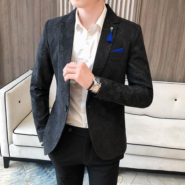 men's suits & blazers gzdeerax male blazer luxury dark grain broken flower casual wedding men fashion spring slim fit party prom, White;black
men's suits & blazers gzdeerax male blazer luxury dark grain broken flower casual wedding men fashion spring slim fit party prom, White;black