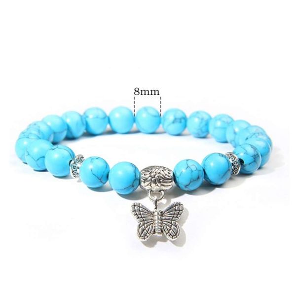 8mm butterfly powder crystal stone yoga bracelet diy agate beads, Black
8mm butterfly powder crystal stone yoga bracelet diy agate beads, Black