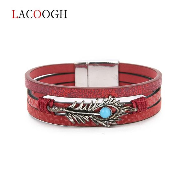 charm bracelets lacoogh leather feather rivet bracelet for men length 19.5cm fashion bangles femme men's jewelry, Golden;silver
charm bracelets lacoogh leather feather rivet bracelet for men length 19.5cm fashion bangles femme men's jewelry, Golden;silver