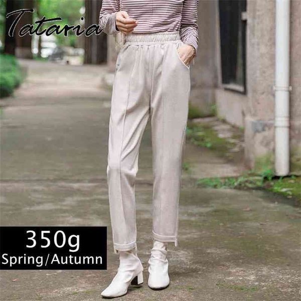autumn winter women's ankle-length pants wool suit thick for women high waist harem womens loose trousers female 210514, Black;white
autumn winter women's ankle-length pants wool suit thick for women high waist harem womens loose trousers female 210514, Black;white