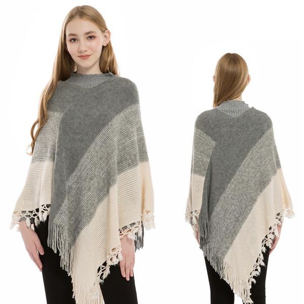 scarves lady's color contrast scarf in winter lace thickening poncho autumn women's patchwork blue khaki red tassels warm shawl, Blue;gray
scarves lady's color contrast scarf in winter lace thickening poncho autumn women's patchwork blue khaki red tassels warm shawl, Blue;gray