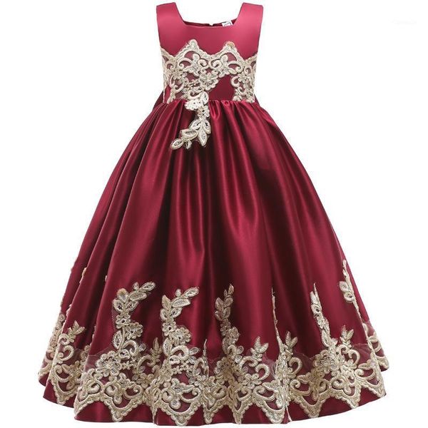girl's dresses gorgeous flower girls children suspender embroidery satin party wedding dress formal kids vestido, Red;yellow
girl's dresses gorgeous flower girls children suspender embroidery satin party wedding dress formal kids vestido, Red;yellow