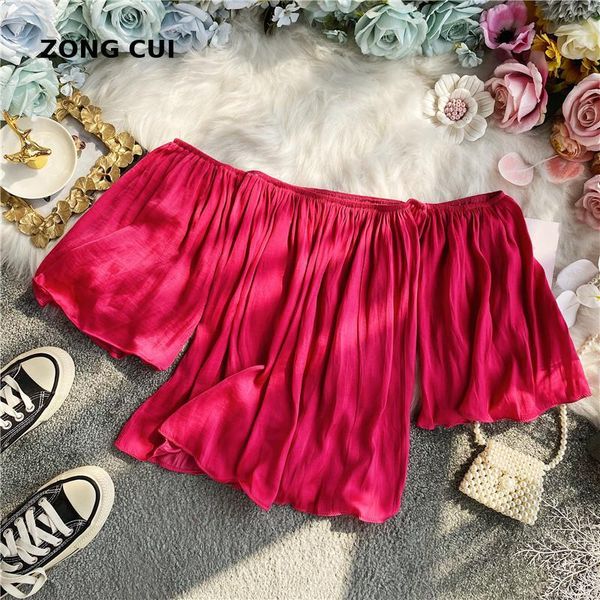 women's blouses & shirts fashion chiffon slash neck shirt summer wear solid color flare sleeve loose short beach style korean, White
women's blouses & shirts fashion chiffon slash neck shirt summer wear solid color flare sleeve loose short beach style korean, White