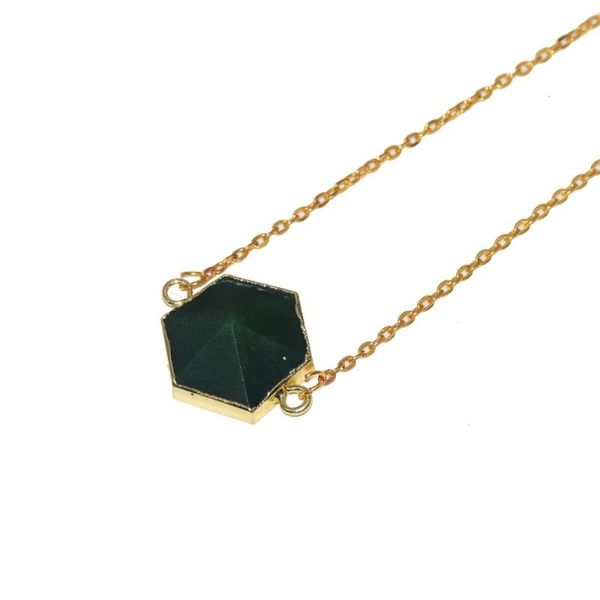 pendant necklaces style big gem stone hexagonal charm necklace women 2021 green aventurine connector key chain for men, Silver
pendant necklaces style big gem stone hexagonal charm necklace women 2021 green aventurine connector key chain for men, Silver