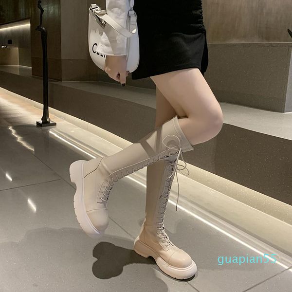 fashion-boots female british style high-tube knee-length autumn and winter lace-up flat-bottomed all-match knight, Black
fashion-boots female british style high-tube knee-length autumn and winter lace-up flat-bottomed all-match knight, Black