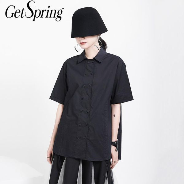 women blouse drawstring irregular black white women's summer s asymmetry casual cotton fashion 210430
women blouse drawstring irregular black white women's summer s asymmetry casual cotton fashion 210430