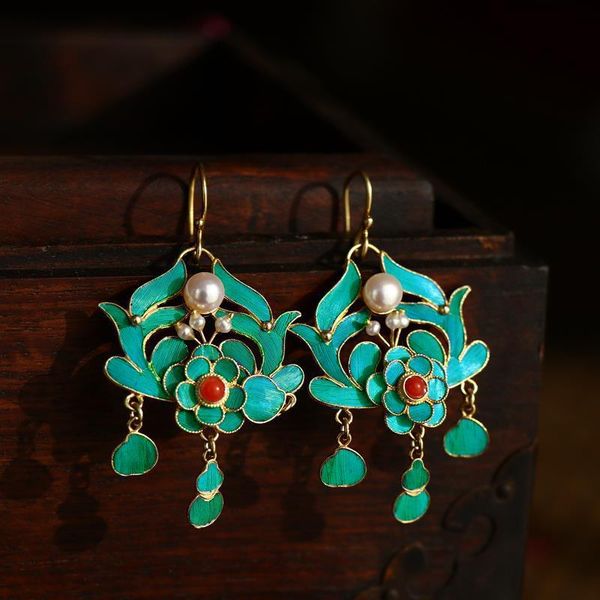 dangle & chandelier original designer enamel porcelain craft earrings long small tassels gilt pearls chinese retro charm female brand silver
dangle & chandelier original designer enamel porcelain craft earrings long small tassels gilt pearls chinese retro charm female brand silver