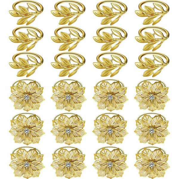 napkin rings 24 pieces set hollow out flower ring holders alloy leaf for wedding holiday party dinner decor, 
napkin rings 24 pieces set hollow out flower ring holders alloy leaf for wedding holiday party dinner decor,