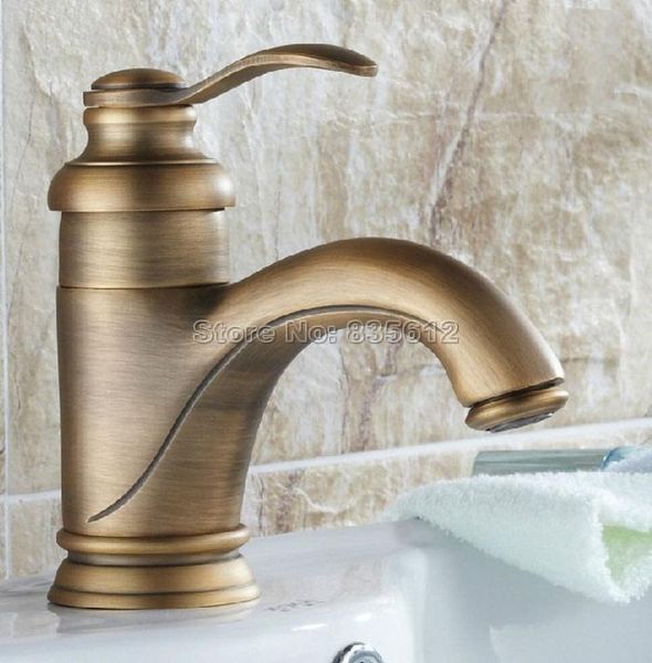 bathroom sink faucets antique brass single hole deck mounted basin faucet handle vessel mixer taps wnf051
bathroom sink faucets antique brass single hole deck mounted basin faucet handle vessel mixer taps wnf051