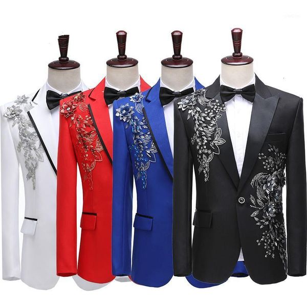 men's suits & blazers men clothes sequins singer performance host dress handsome youth chorus costume men1 9qe1, White;black
men's suits & blazers men clothes sequins singer performance host dress handsome youth chorus costume men1 9qe1, White;black