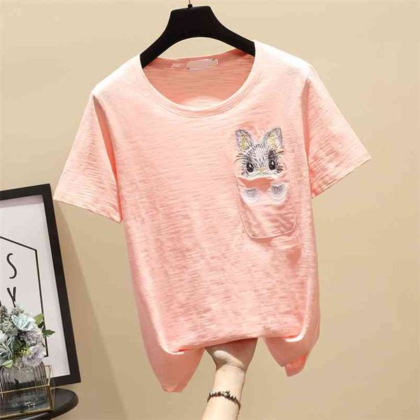 t shirt women cotton linen embroidery white tshirt korean summer short sleeve tee shirt plus size 3xl clothes 210507
t shirt women cotton linen embroidery white tshirt korean summer short sleeve tee shirt plus size 3xl clothes 210507