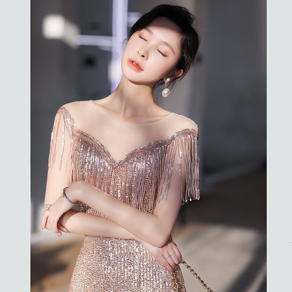banquet 2021 fishtail heavy industry can wear host sequin tassel evening drs at ordinary tim, Black;gray
banquet 2021 fishtail heavy industry can wear host sequin tassel evening drs at ordinary tim, Black;gray