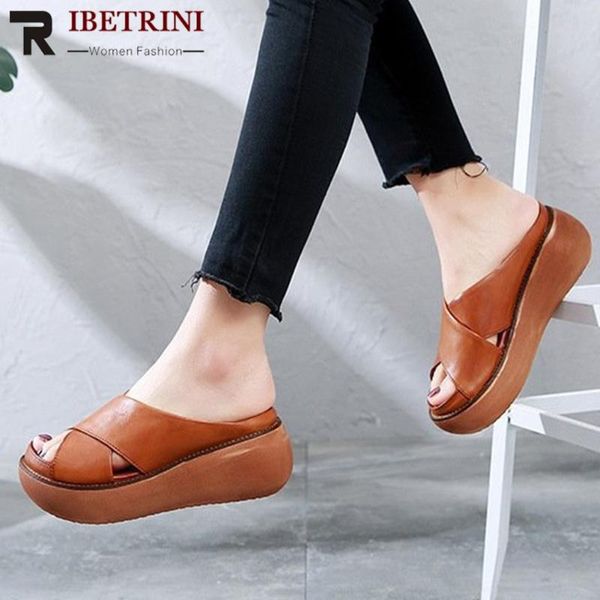 slippers ribetrini ins fashion women summer shoes round toe platform wedges outdoor retro, Black
slippers ribetrini ins fashion women summer shoes round toe platform wedges outdoor retro, Black