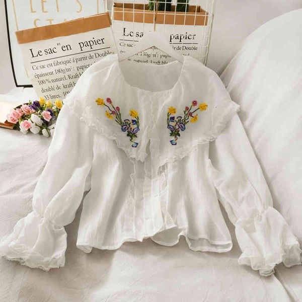 women's blouses & shirts women chiffon autumn ladies sweet gauze slim long sleeve embroidery lace shirt casual blusa feminina tjaw, White
women's blouses & shirts women chiffon autumn ladies sweet gauze slim long sleeve embroidery lace shirt casual blusa feminina tjaw, White