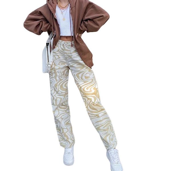 women loose straight trousers personalized stripe print high waist pants summer spring chic lady straight-leg women's & capris, Black;white
women loose straight trousers personalized stripe print high waist pants summer spring chic lady straight-leg women's & capris, Black;white
