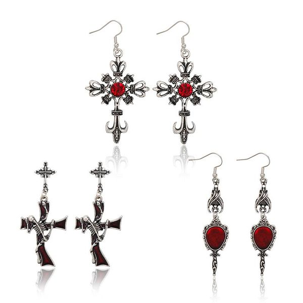dangle & chandelier punk gothic earrings vintage cross skull skeleton coffin vampire bat magic mirror drop halloween steampunk jewelry gift, Silver
dangle & chandelier punk gothic earrings vintage cross skull skeleton coffin vampire bat magic mirror drop halloween steampunk jewelry gift, Silver