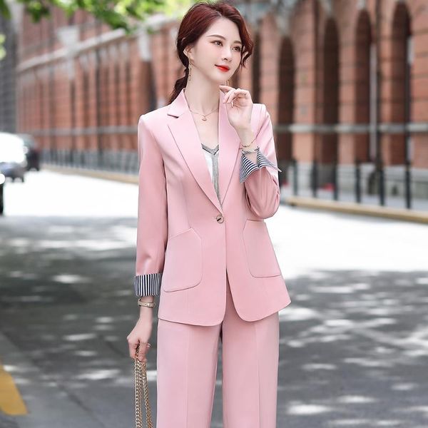 women elegant solid pant suit oversized 4xl red pink black 2 piece set fashion office ladies work blazer with real pockets women's two, White
women elegant solid pant suit oversized 4xl red pink black 2 piece set fashion office ladies work blazer with real pockets women's two, White