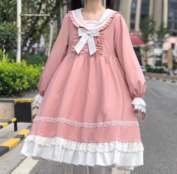 lolita cute long sleeve women kawaii fashion lace sweet soft girls pink vintage sailor collar jk cosplay princess es, Black;gray
lolita cute long sleeve women kawaii fashion lace sweet soft girls pink vintage sailor collar jk cosplay princess es, Black;gray