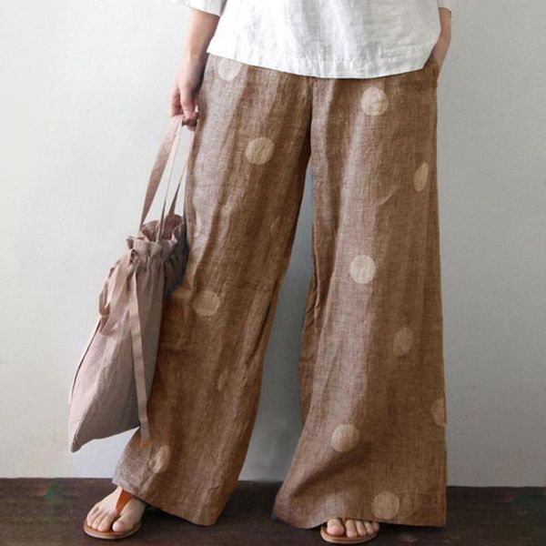 women's pants & capris lugentolo loose wide leg women wave point printing trousers elastic waist polyester full length office lady, Black;white
women's pants & capris lugentolo loose wide leg women wave point printing trousers elastic waist polyester full length office lady, Black;white