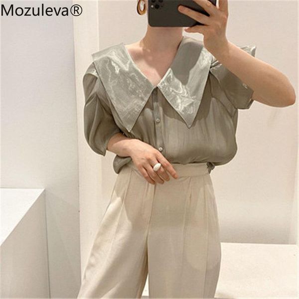 mozuleva solid korean 2021 chic sweet brief all match summer thin feminine gentle cute short-sleeved women fashion shirts women's blous, White
mozuleva solid korean 2021 chic sweet brief all match summer thin feminine gentle cute short-sleeved women fashion shirts women's blous, White