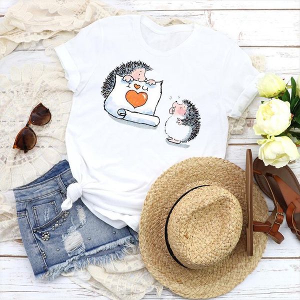 and women graphic funny womens men short sleeve love sweet cute cartoon fashion tees female print, White;black
and women graphic funny womens men short sleeve love sweet cute cartoon fashion tees female print, White;black