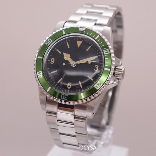 wristwatches fashion 39.5mm men's wristwatch automatic mechanical sterile dial steel shell luminous green aluminum frame two-way rotati, Slivery;brown
wristwatches fashion 39.5mm men's wristwatch automatic mechanical sterile dial steel shell luminous green aluminum frame two-way rotati, Slivery;brown
