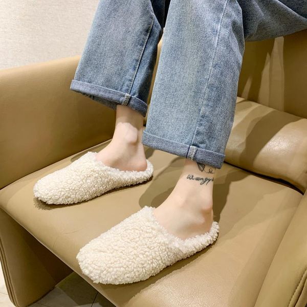 plush half slippers women furry mules shoes winter indoor insole flat mujer zapatos 2021, Black
plush half slippers women furry mules shoes winter indoor insole flat mujer zapatos 2021, Black
