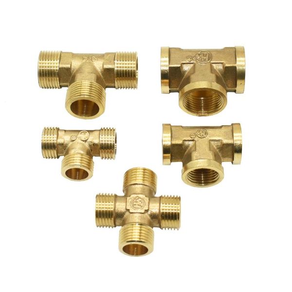 1/2 3/4 inch male female copper metal tee threaded water pipe connector splitter t-shaped cross brass connectors 6pcs watering equipments
1/2 3/4 inch male female copper metal tee threaded water pipe connector splitter t-shaped cross brass connectors 6pcs watering equipments