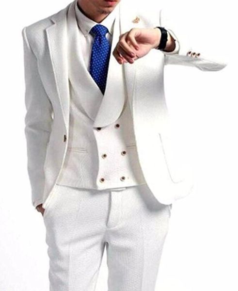 men's suits & blazers white suit prom terno masculino 3 piece formal notch lapel blazer double-breasted vest trousers set, White;black
men's suits & blazers white suit prom terno masculino 3 piece formal notch lapel blazer double-breasted vest trousers set, White;black