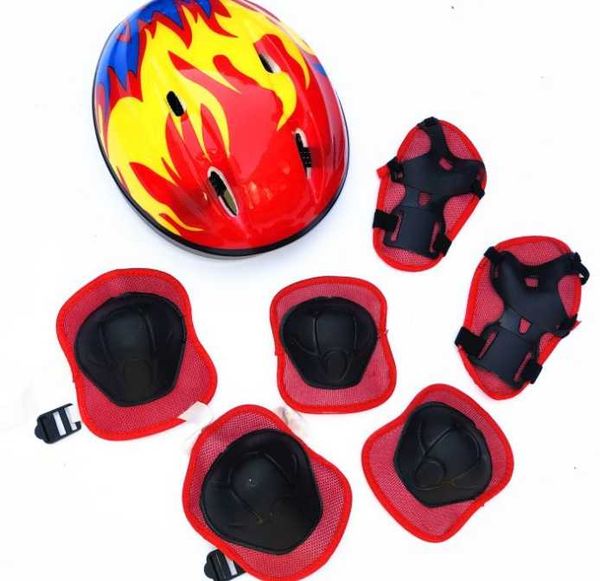 children's sports helmet riding scooter skating skateboard protective gear set of 7 elbow & knee pads, Black;gray
children's sports helmet riding scooter skating skateboard protective gear set of 7 elbow & knee pads, Black;gray