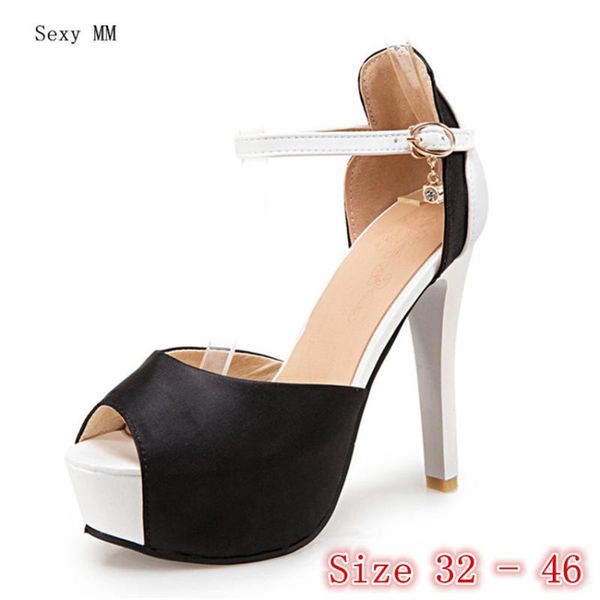 dress shoes platform pumps peep toe women high heels gladiator sandals woman heel small plus size 33 - 40 41 42 43 44 45 46 47, Black
dress shoes platform pumps peep toe women high heels gladiator sandals woman heel small plus size 33 - 40 41 42 43 44 45 46 47, Black
