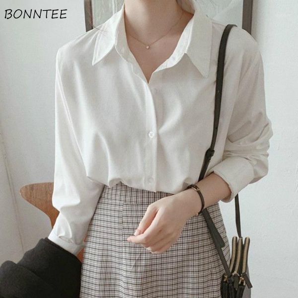 women's blouses & shirts women oversize 3xl vintage korean design minimalist spring fashion office lady solid business daily femininas, White
women's blouses & shirts women oversize 3xl vintage korean design minimalist spring fashion office lady solid business daily femininas, White